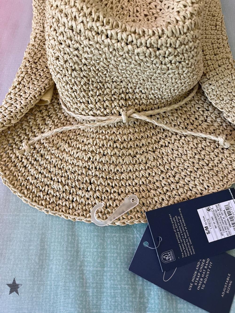 Universal Thread Natural Straw Crochet Sun Hat - Picture 4 of 6